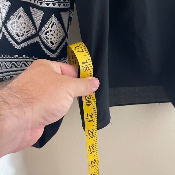 Kobi Halperin Black Blouse with White Embroidery - Picture 6 of 6